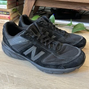 Size 14 WIDE 2E Men's New Balance 990 V5 Sneakers M990BB5 Triple Black USA MADE - Picture 1 of 10