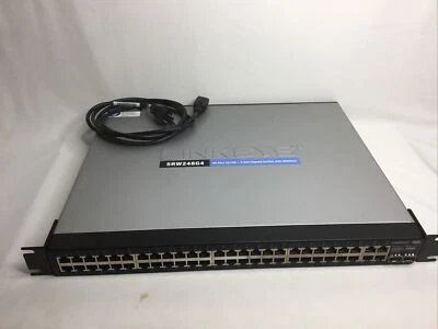 Linksys SRW248G4 Small Business Managed Switch 48 Ports w/Power Cord! TESTED! - Image 1 of 4