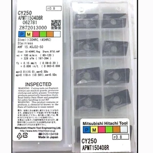 HITACHI APMT150408R CY250 Carbide Inserts 10PCS/ Box New # - Picture 1 of 4