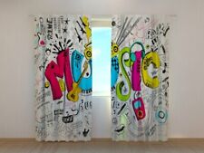 3D Photo Curtain Art Music Made to Measure