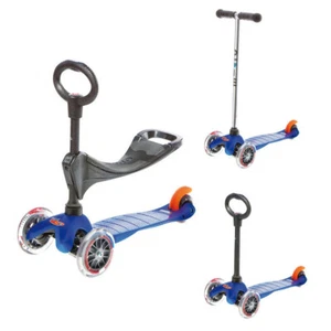 Mini Micro 3in1 DELUXE  CLASSIC blue Scooter Sitzscooter - Bild 1 von 3