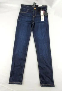 Girls size 10 By Celebrity Pink Girls Dark Wash Zip Front Skinny Denim Jean NEW - Picture 1 of 8