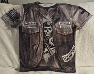 GRIM REAPER SKULL BIKER MOTORCYCLE SONS OF ANARCHY SAMCRO T-SHIRT - Picture 1 of 4