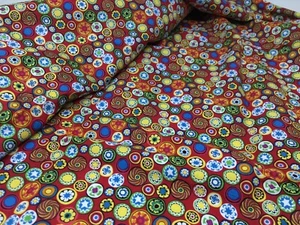 2 Yards Colorful Fabric-Marcus Brothers Textiles Inc 72”x44” Millifore Pattern - Picture 1 of 4