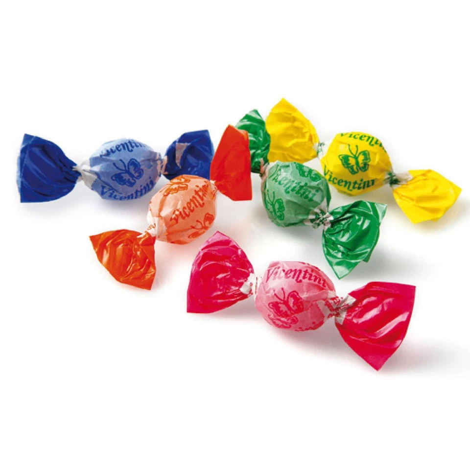 Caramelle Dure Fruttino Gusti Frutta Vicentini Busta da 500 g Assortita