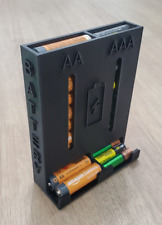 AA-AAA Battery Storage Dispenser Case Holder Box Organizer 3D Printed