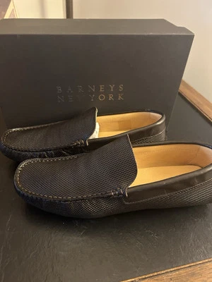 Vintage Barneys New York Loafer Driver Shoes Black Size 10 Made In Italy - Image 1 of 4