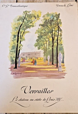 Menu paquebot FLANDRE  1961 Versailles Compagnie G Transatlantique FRENCH LINE  - Photo 1/2