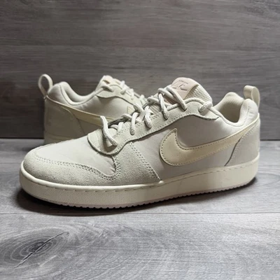Nike Court Borough Low Top Light Grey White Cream Swoosh Sneakers Womens 9.5 - Image 1 of 4