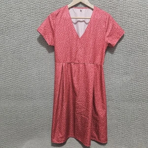 Damen rot Blumen Schmetterling Ärmel Boho knielang Kleid Größe Petite XL - Bild 1 von 7