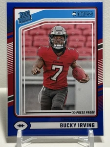 Panini Donruss 2024 - Clasificado Novato Bucky Irving #301 Prueba de Prensa Azul (RC) - Imagen 1 de 6