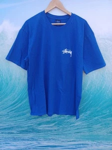 Stussy XL Mens Blue Skate Posse Pigment Dyed Tee #0431 - Picture 1 of 3