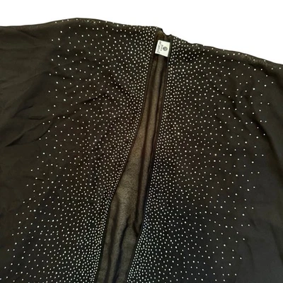 Jessica McClintock Mujer’s OS Kimono Transparente Cubierta Negro Estrás Tachonado  Foto 1 de 4