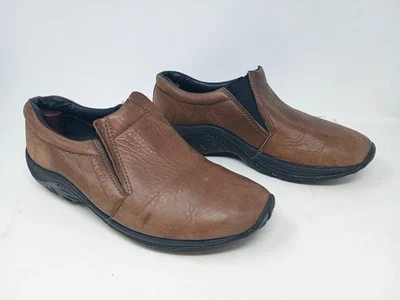 Zapatos mocasines Merrell Jungle sin cordones de cuero marrón de EE. UU. talla 8 para hombre J63883 Foto 1 de 4
