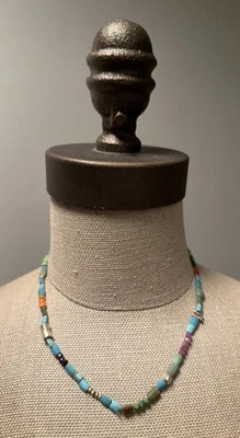 NWT Sundance Catalog Turquoise Garnet Silver “River Medley Necklace” - Image 1 of 4
