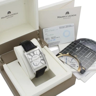 Mens Maurice Lacroix Pantos Automatic Watch 34mm Silver Dial Full Set #W190016-3 - Image 1 of 4