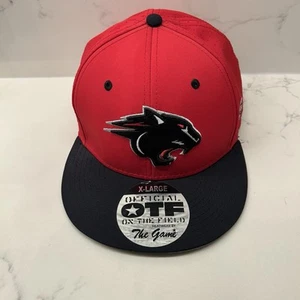 NCAA Clark Atlanta Panthers Hat XL Red Black Fitted Cap A-Flex The Game PRO OTF - Picture 1 of 5