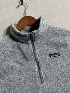 Patagonia Better Sweater 1/4 Zip Pullover Damen mittelgrau Fleece Mock Neck - Bild 1 von 10