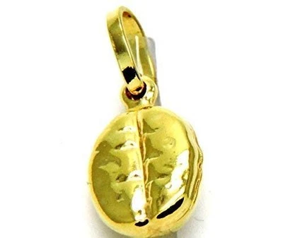 Pegaso Bijoux Pendentif Or Jaune 18kt (750) Grain de Café - Photo 1/4