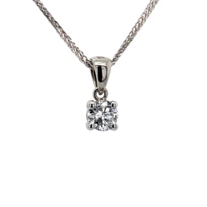 Platinum 0.30ct Diamond Necklace - Picture 1 of 5