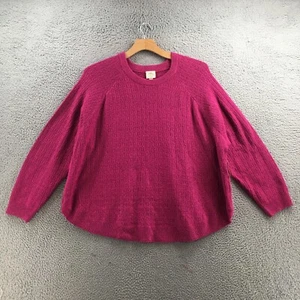 St. John's Bay Sweater Womens 3X Pink Crew Neck Long Sleeves Pullover Casual NEW - Picture 1 of 14