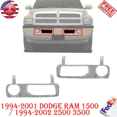 Borde de bisel de luz antiniebla para Dodge Ram 1994-2002 con luces antiniebla Foto 1 de 4