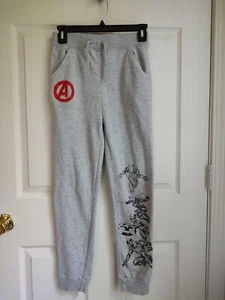 Marvel Avengers Boys Large Elastic Waist Pull-On Jogger Sweat Pants Gray - Picture 1 of 6