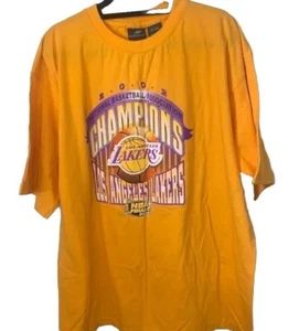 2XL NWOT Vintage 2002 Los Angeles Lakers NBA Champions T-Shirt XXL Kobe Bryant  - Picture 1 of 6