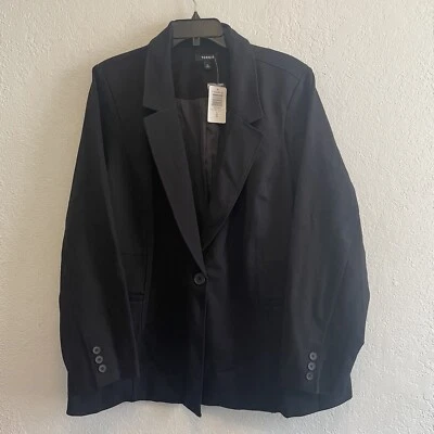 Blazer Torrid Talla Grande 4X Studio Luxe Ponte Ajuste A Medida Negro NUEVO Foto 1 de 4