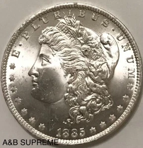 1885 O Morgan Dollar From OBW Estate Roll Choice-Gem Bu Uncirculated 90% Silver - Picture 1 of 6