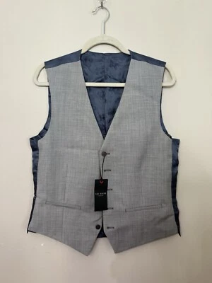 Ted Baker натуральной акулы кожи Troy жилет жилет в натуральный мужской размер 38R новый - Изображение 1 из 4