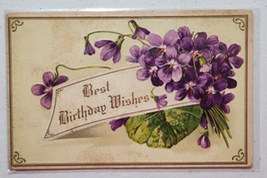 Vintage Beste Geburtstagswünsche Postkarte - Bild 1 von 3