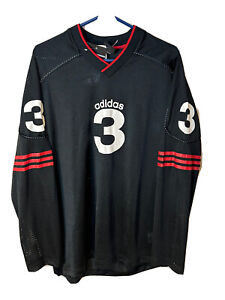 Vintage Adidas Black Label 90' Mesh Hockey Jersey With 3 Stripes Sz S Made in US