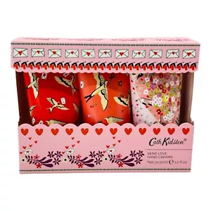 Cath Kidston Send Love set regalo crema a mano colombe 3 (1 oncia ea) cappotto di brughiera e avorio - Foto 1 di 20