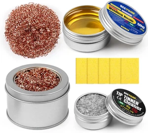 Soldering Tip Cleaning Kit Rosin Paste Flux and Soldering Tip Cleaner and 2 P - Picture 1 of 12