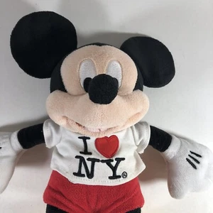 Juguete de peluche Disney Store Mickey Mouse I Love NY 16" - Imagen 1 de 8