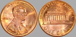 2005-P - LINCOLN MEMORIAL BACK CENT - MS BU - UNIQUE TONED COIN - Picture 1 of 3
