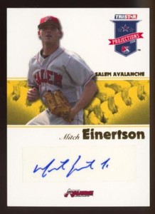 2008 TRISTAR PROjections Autographs Yellow #198 Mitch Einertson AUTO 12/25