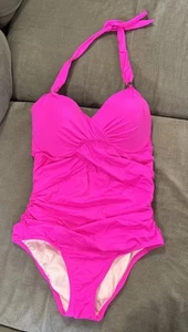 Victoria’s Secret 34 D unvergesslicher Einteiler Schwimmen rosa Neckholder Resort Strand - Bild 1 von 9