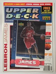 NEU 2003 Upper Deck Magazin LEBRON JAMES mit ungeschnittenem RC Rookie Card Sheet Jumbo 3D - Bild 1 von 8