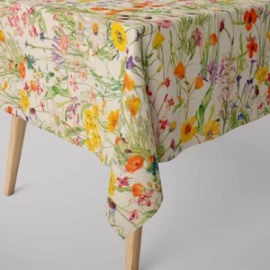 Tischdecke abwaschbar Feldblumen ecru bunt div. Größen von SCHÖNER LEBEN. - Bild 1 von 16
