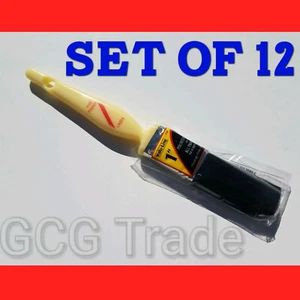 12 of 1 Inch Paint Brush Economy Polyester Linzer All Tips of Paints Size 1" - Picture 1 of 4