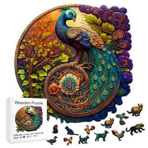 A3 Wooden Jigsaw Puzzle Unique Animal Shape Puzzles for Adults Christmas Gift