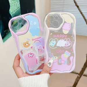 Clear Hot 3D Cream Fashion Butterfly Women Soft Phone Case Cover For OPPO VIVO - Zdjęcie 1 z 14