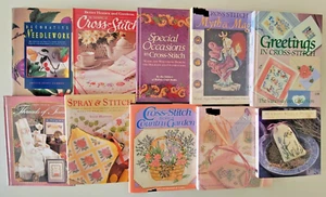 Cross Stitch Hardcover Books Lot of 10 - Picture 1 of 17