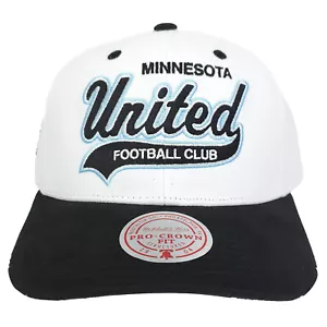 Minnesota United Mitchell & Ness MLS Pro Fit Snapback Hat Cap White Black NWT - Picture 1 of 9