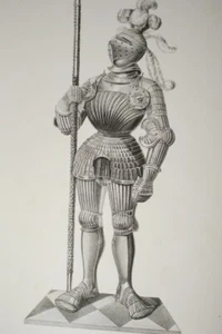 ARMURE ALLEMANDE MAXIMILIENNE XVe ROCKSTUHL 1835 GRAVURE RUSSIE ARMES R3505 - Foto 1 di 3