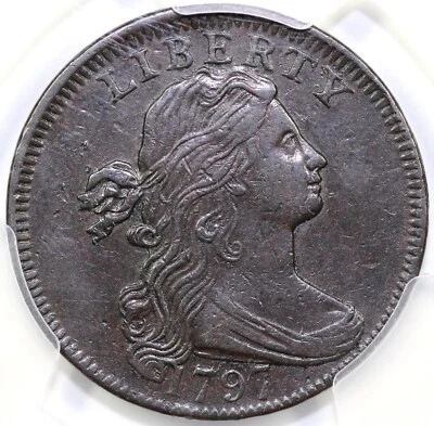 1797 1c S-128 Draped Bust Large Cent PCGS XF 40 - Image 1 of 4