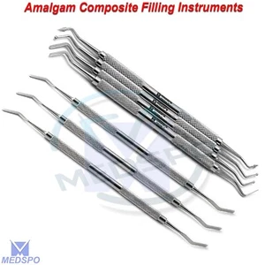 Restauraciones dentales planas de plástico amalgama compuesto espátula dentistas instrumentos - Imagen 1 de 5
