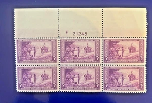 Estampilla de Estados Unidos 739 bloque de 6 - Imagen 1 de 4